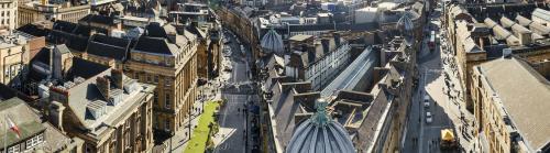 An aerial shot of Newcastle