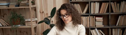 Hispanic PhD student on Zoom call