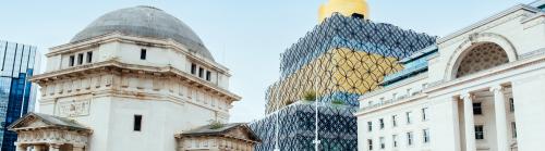 Centenary Square and the library, Birmingham UK