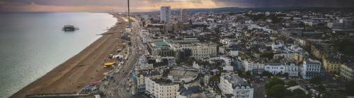 Brighton and Hove shoreline from above