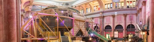 The atrium of the Royal Exchange Theatre